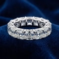 thumbnail image 2 of Pompeii 10 1/2 Ct Asscher Cut Moissanite Eternity Ring Wedding Band 10k Gold (,), 2 of 4