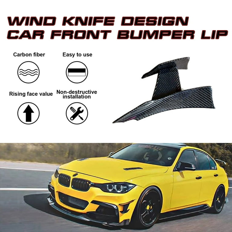 1 Pair Car Front Bumper Lip Splitter Canards Spoiler For BMW F30 F31 M Sport 2012-2019 Fog Lamp Eyebrow Frame Cover Grille - 34