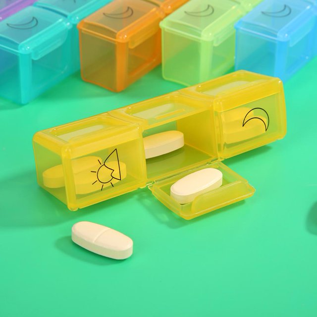 Organizador 21 Grid 7 Days Weekly Pill Case Medicine Tablet Dispenser Pill Box Splitter Ndcxsfigh Nuevos Originales