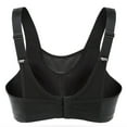 thumbnail image 6 of Deyllo Women's Sweat-Wicking Elastic Sports Bra, Plus Size, High Impact, Full Support, Non-Padded, Wireless, Black, 40C, 6 of 12