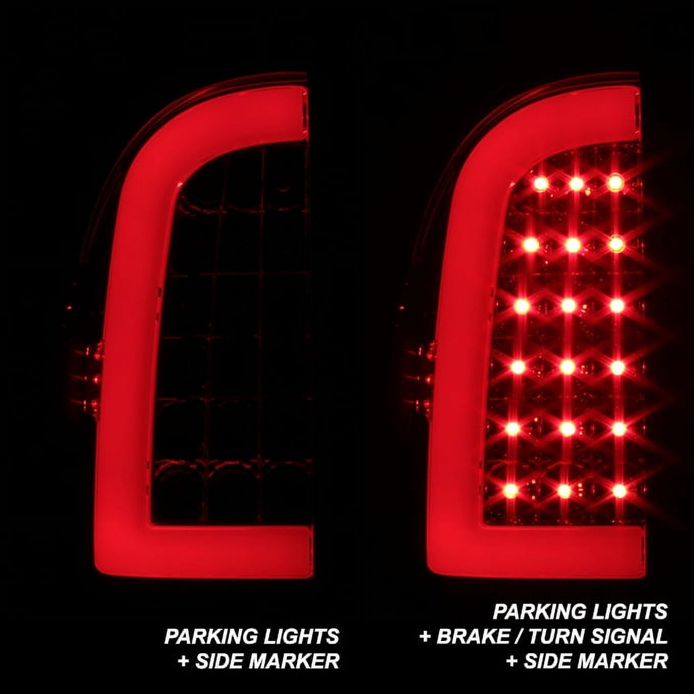 AKKON - For 05-15 Toyota Tacoma Pickup Smoked Lens C-Shape LED Tube Tail Brake Light Lamp Assembly