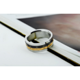 thumbnail image 2 of Black & Gold Roman Numeral Dual Spinner Ring 316L Stainless Steel（ ring size 10）, 2 of 4