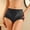 Black, variant on Women's Brief Panties Seamless High Waist Solid Color Mesh Fabric Breathable