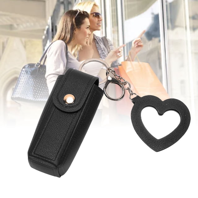 Llavero Con Soporte Para Lápiz Labial, Estuche De Cuero PU Para Lápiz Labial Con Espejo, Funda Portátil, Organizador Para Mujeres, Pequeños Regalos De Navidad