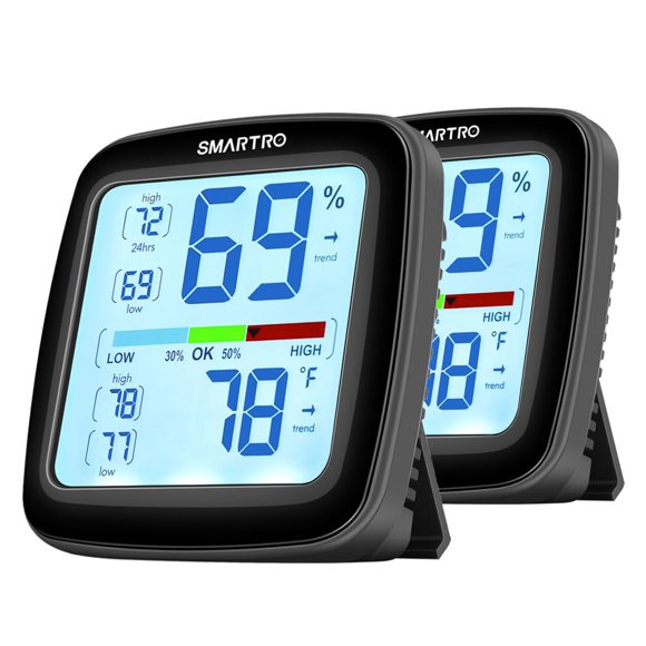 Higrómetro digital SMARTRO SC42, termómetro interior, paquete de 2