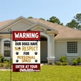 thumbnail image 2 of Joocar Warning Our Dogs Have No Respect For Personal Space Enter At Your Own Risk Linen Garden Flag For Spring Summer Home Outdoor Garden Yard Door Decor 12x18 Inch, 2 of 5