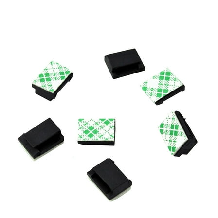 OFFIGAM 40Pcs Black PVC Car Cable Clips Adhesive Wire Holders for Automotive Accessories and Wire Management