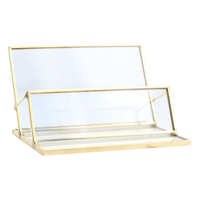 Caja de Almacenamiento de Tarjetas de Visita Baoblaze Dorado 11x7x6.5cm
