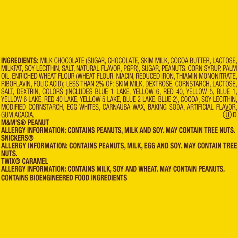 Snickers, M&M's & Twix Mini Assortment Party Chocolate Candy