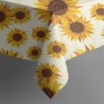 thumbnail image 4 of Beige Sunflower Pattern Rectangle Tablecloth 60"x120",Waterproof Polyester Rectangle Table Cloth, Wipeable Spillproof Polyester Tablecloth for Dining, Camping, Indoor and Outdoor, 4 of 6