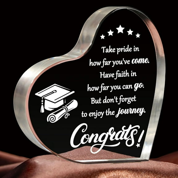 Graduation Gifts, 2024 Graduation Gifts for Her Him - Inspirational Acrylic Keepsake - College High School Graduation Gifts, Masters Degree Graduate Gifts