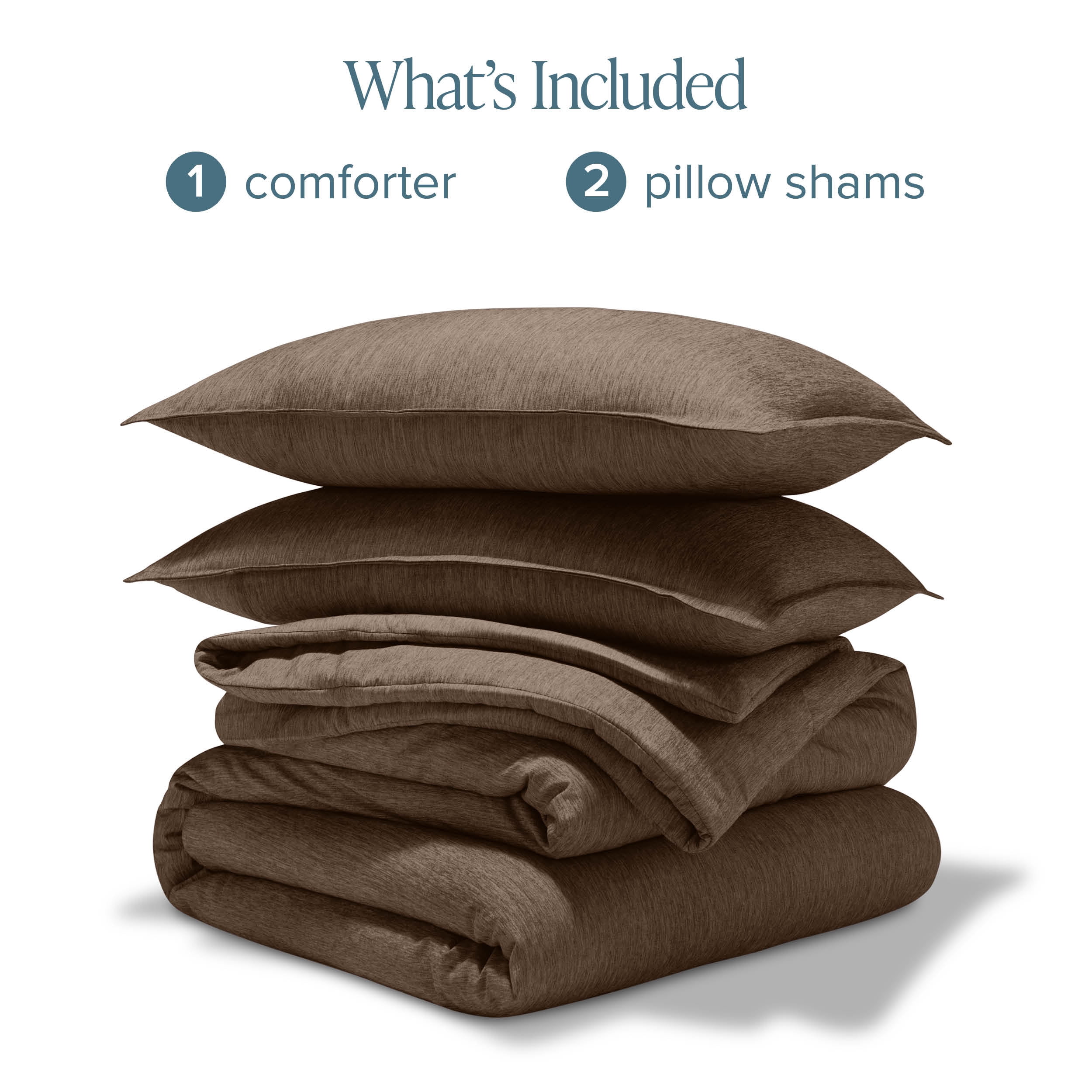 Bare Home Down Alternative Comforter Set - 3-Pieces - All Seasons - Queen, Heather Taupe