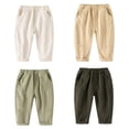 thumbnail image 5 of GYRATEDREAM Boys Casual Sweatpants, Summer Cargo Pants Athletic Pants Solid Color Pocket Bottoms Active Joggers Pants for 7-8Y, 5 of 6