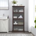 thumbnail image 4 of Avger 4-Tier Glass Display Storage Cabinet with Flip Up Doors, 4 of 15