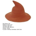 thumbnail image 7 of Yesbay Halloween Witch Hat Elastic Material Sun Foldable Carnival Masquerade Cosplay Performance Wizard Hat, 7 of 7