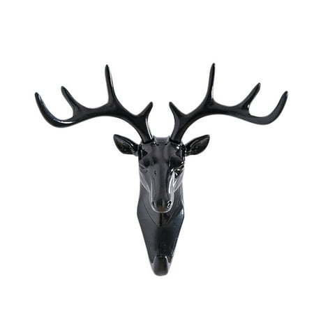 

lzndeal Deer Head Antlers Wall Hook for Hanging Clothes Hat Scarf Keys Rack Home Decor New