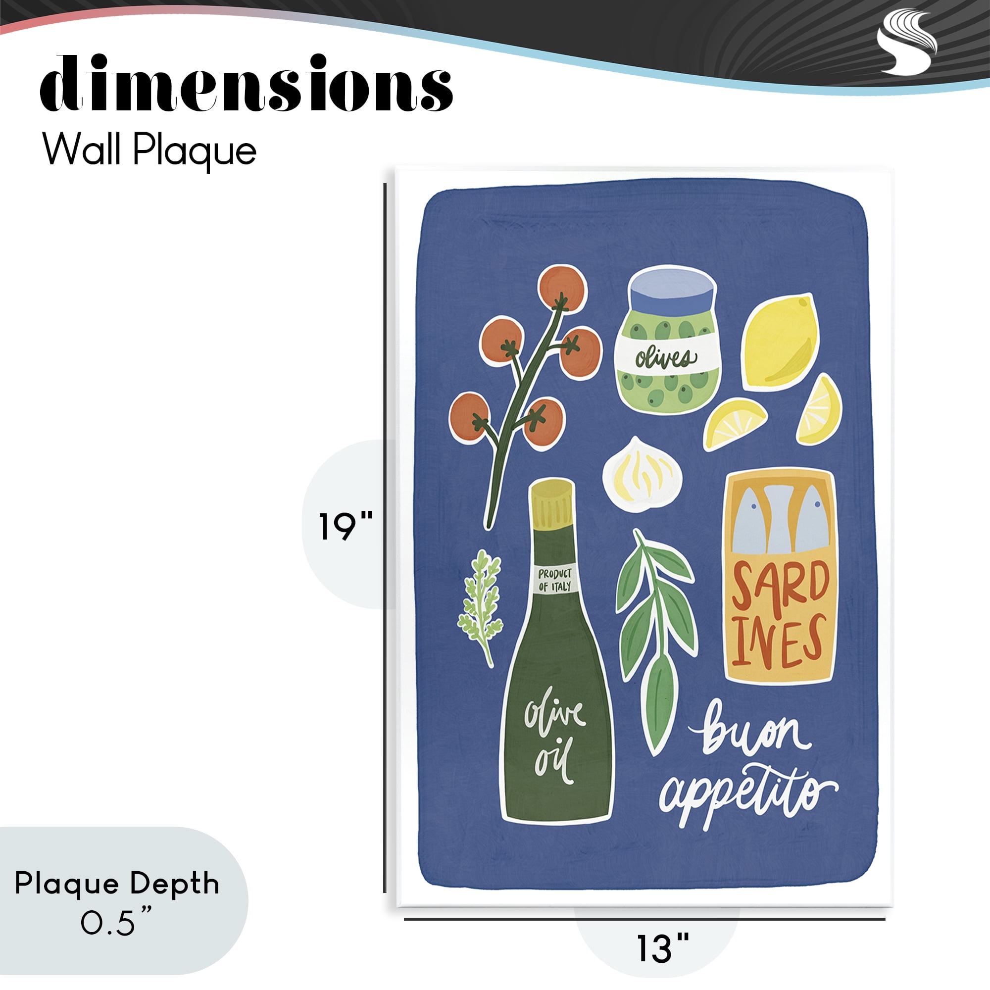 Stupell Industries Italian Kitchen Necessities Wall Plaque Art, design by Amanda Houston