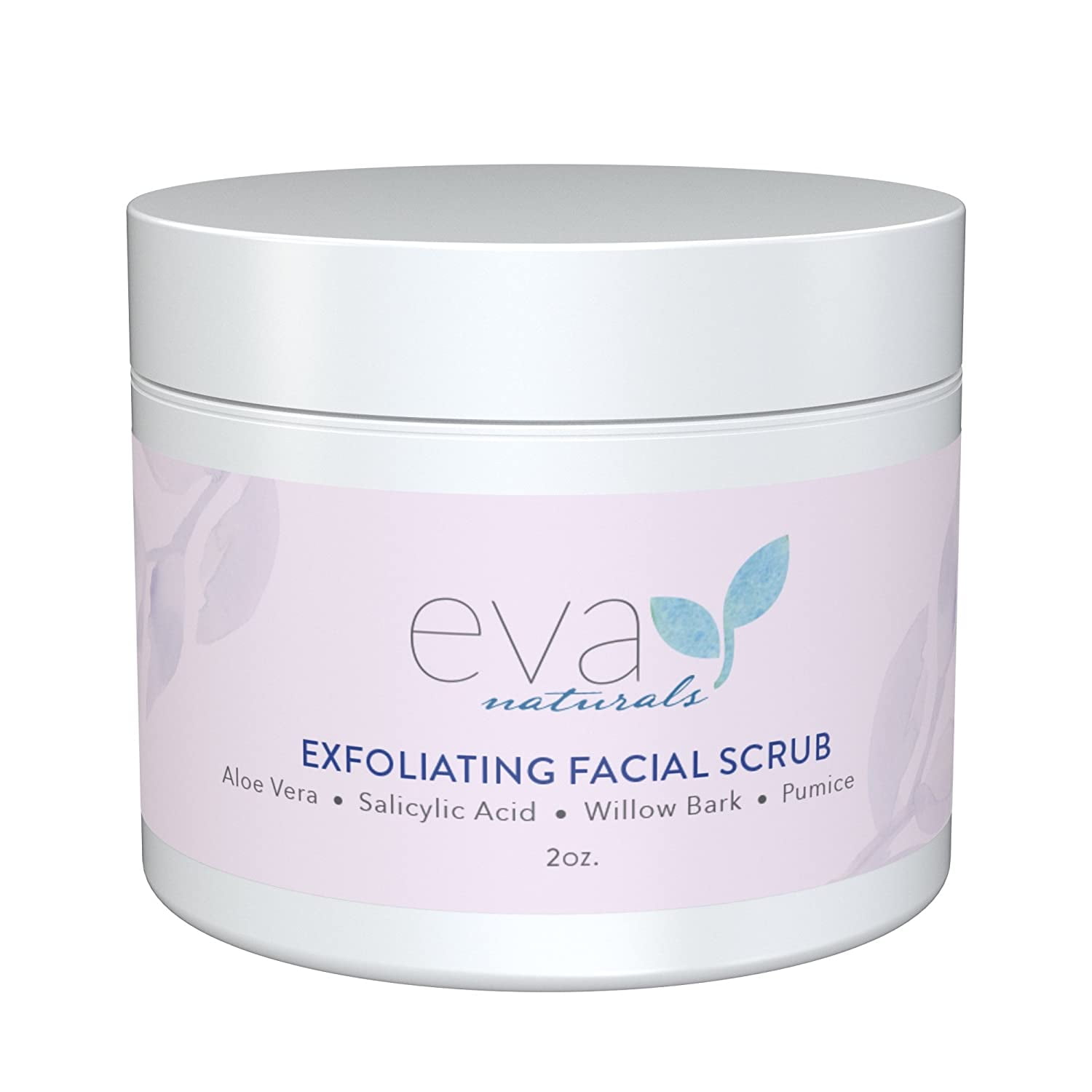 Eva Naturals Exfoliating Facial Scrub Help Reduce Acne and Dead Skin Cells (2 oz)