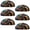 Multicolored 3, variant on PhooArto 6 Pcs Cup Drawer Pulls, Pink Donuts Black Pug Dog Shell Shape Handles Cabinet Knobs for Dresser Cupboard Closet Wardrobe with Screws