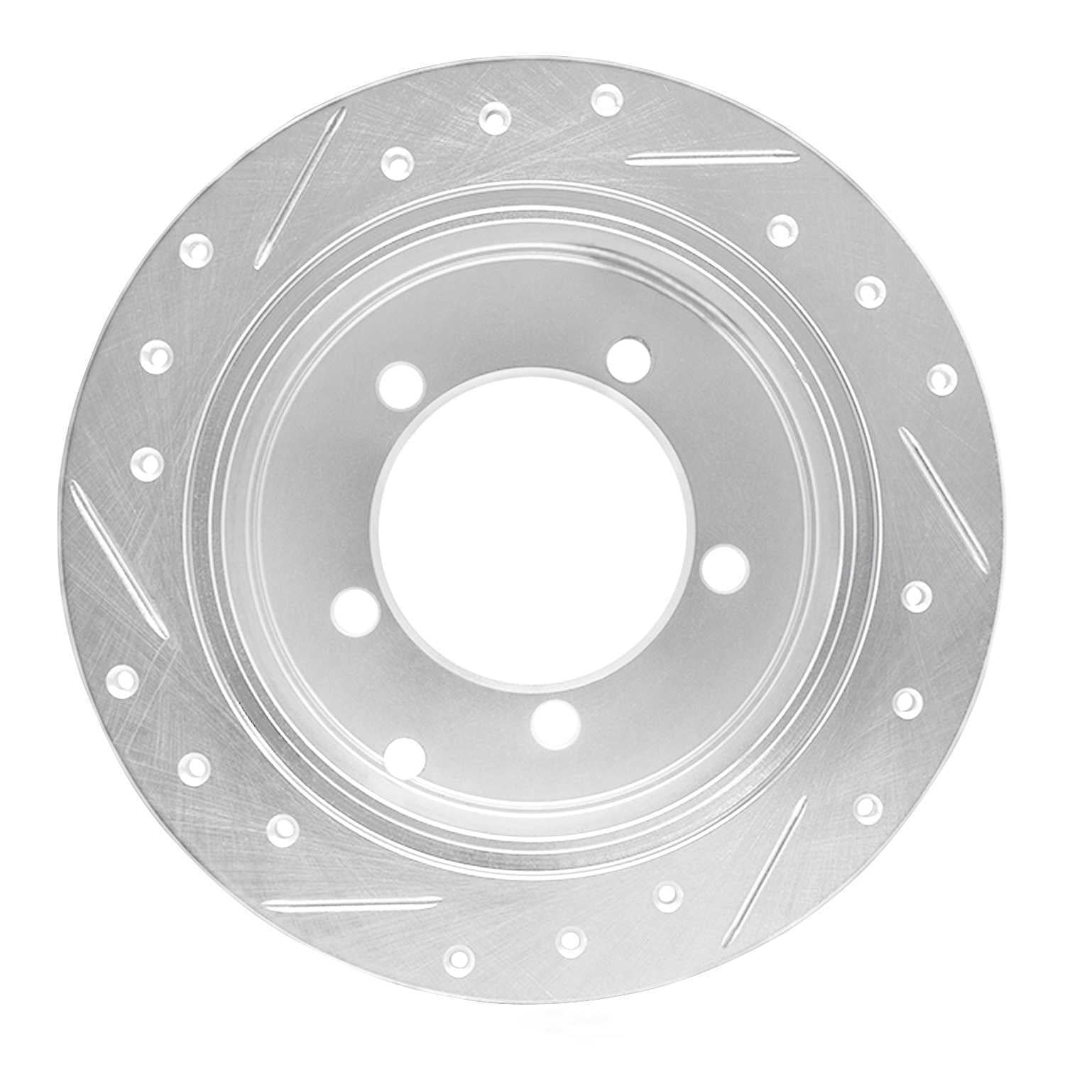 Dynamic Friction Company 631-72030R DFC Brake Rotor - Drilled And Slotted - Silver
