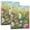 Cartoon Frog Sit in Meadow of Flower, variant on Haosy Hardcover 3 Ring Binder 1.5 Inch Ring Decorative Binder Organizer for Home School Office, Minimalist Snowdrop