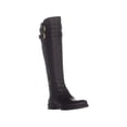 thumbnail image 1 of Womens Franco Sarto Christoff Knee High Riding Boots, Black Leather, 1 of 5