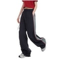 thumbnail image 1 of KIHOUT Clearance Womens Summer Elastic Waisted Drawstring Leisure Sports Pants Patchwork Lounge Loose Adjustable Feet Contracted Sweatpants, 1 of 6