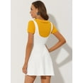 thumbnail image 4 of Disfraz de Halloween Allegra K vestido de tirantes Decoración de botones Blanco L, 4 of 5