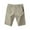 Khaki, variant on OSOLU Solid Color Pure Cotton Casual Shorts For Men'S Summer Knee Length Thin Slim Fit Can Be Tied With Leather Straps Men'S Knee Length Fashionable Classic Leisure Bottoms