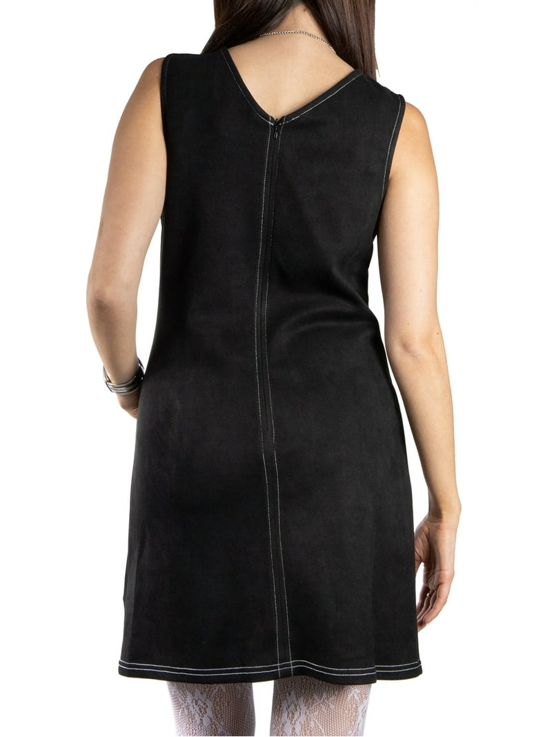 black suede mini dress Sleeveless Mini Faux Suede Dress: Black – Nicoletaylorboutique main image 1