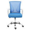 thumbnail image 2 of Modern Home Zuna Mid-Back Office Task Chair - Ergonomic Back Supporting Mesh Back Desk Chair (White/Blue), 2 of 7