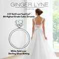 thumbnail image 4 of Solitaire 3 Ct Oval Engagement Ring for Women Sterling Silver CZ Ginger Lyne Collection, 4 of 7