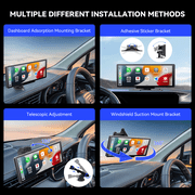 MHCABSR Portable Apple CarPlay In-Car Display, 10.26-inch Wireless Apple CarPlay and Android Car Stereo, 4K HD Dashcam