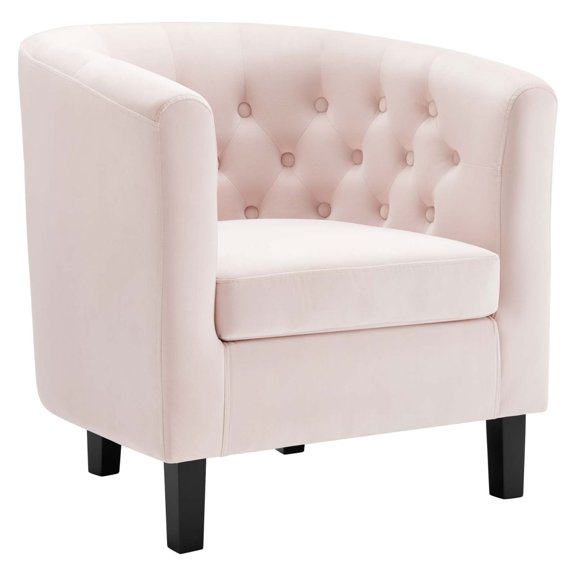 Modway Prospect Performance Velvet Armchair in Pink
