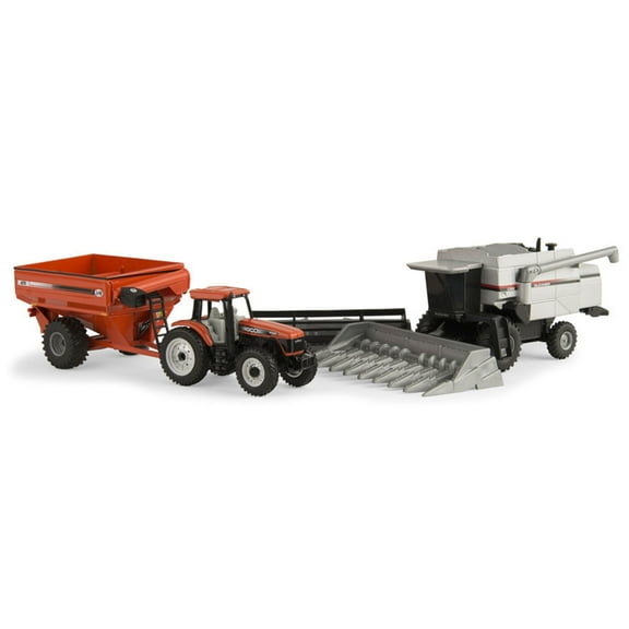 1/64 Harvesting Set Gleaner C62 Combine AGCO DT200 J&M 875 Grain Cart ERT16299