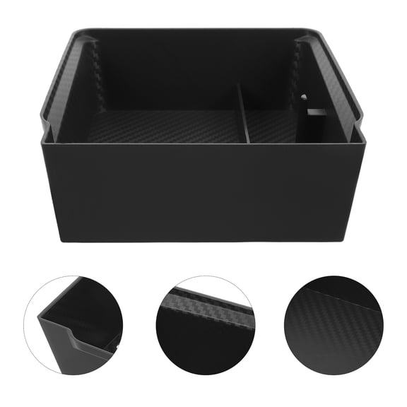 NICERIO Black Automotive Center Console Organizer - Multifunctional Car Interior Storage Box for Vehicle Accessories