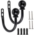 thumbnail image 1 of Juego de 2 hebillas de cortina decorativas de metal, lazos de cortina montados en la pared con tornillos para dormitorio, sala de estar, oficina, blanco Zhivalor LT211-1, 1 of 4