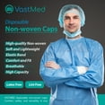 thumbnail image 3 of Disposable Mesh Bouffant Caps, 21 in, 100 Pack – Blue, 3 of 7