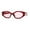 Red Pink, variant on Mod Womens Squared Geometric Cat Eye Sunglasses All Black