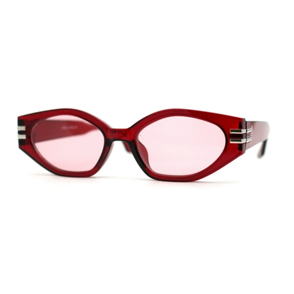 Mod Womens Squared Geometric Cat Eye Sunglasses Red Pink