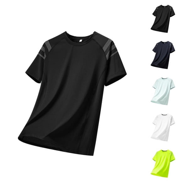 Cooling Shirts for Men 2026 Summer Short Sleeve Crewneck Lightweight Loose Casual Workout Gym T Shirts