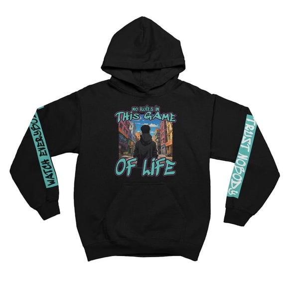 BloodLine StreetWear " Game of Life" Long Sleeve Hoodie Sweatshirt - Unisex Hoodie - Soft, Warm, and Comfortable - Perfect for Casual Wear and Layering