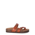 thumbnail image 4 of Time and Tru Women's Asymmetric Strap Flat Footbed Sandals, Sizes 6-11, Wide Width Available, 4 of 6