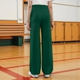 thumbnail image 7 of WMTBSRSW Teen Girls High Waisted Dress Pants Kids School Uniform Slacks with Pockets Casual Straight Leg Trousers Green 14-15Years, 7 of 7