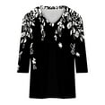 thumbnail image 4 of Jewelreauty Women Tunic Tops Elbow Length V Neck Floral/Plaid T-Shirts Summer Casual Basic Tee, 4 of 5