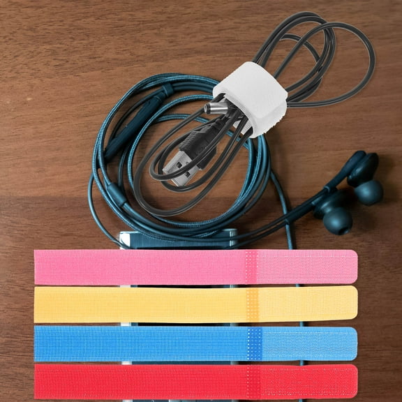 WEAVILUX Assorted Polyester Cable Ties for Home and Office Wire Management, 50 Pieces