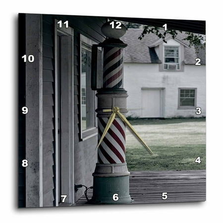 ... of an old barber shop poll, Wall Clock, 13 by 13-inch - Walmart.com