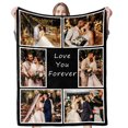 thumbnail image 1 of Custom Love You Forever Wedding Blanket With Photo, 1 of 6