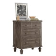thumbnail image 3 of Commode à 4 Tiroirs pour Chambre, Commode Vintage avec Poignées Sculptées et Pieds Fuselés, Commodes en Bois avec Grande Capacité de Rangement, Gris, 3 of 3