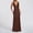 Coffee, variant on NTACZA Womens Dresses Summer Wedding Guest Dresses Sleeveless Long Flowy Deep V-Neck Dressy Black L